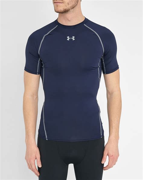 under armour navy blue shirt|under armour blue compression shirt.